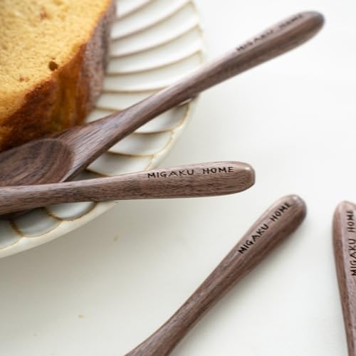 Black Walnut Wooden Spoons (4pcs Eating Spoons)