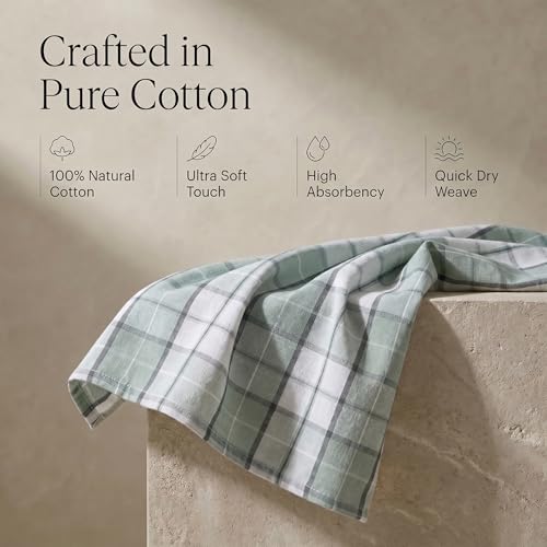Kitchen Towels Cotton Dish Towels 20”x30” (20" x 30" (Set of 6) / 145 Majestic Checks)