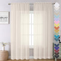 Cream Sheer Curtains 84 Inches Long 2 Panels (Cream / 42"W x 84"L (Pack of 2))