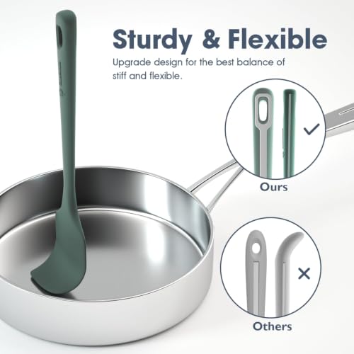 4 Pieces Silicone Spatulas Set (Dried Thyme / 4 pieces)