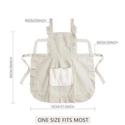 Cute Cotton Apron for Women (Medium / Grey)