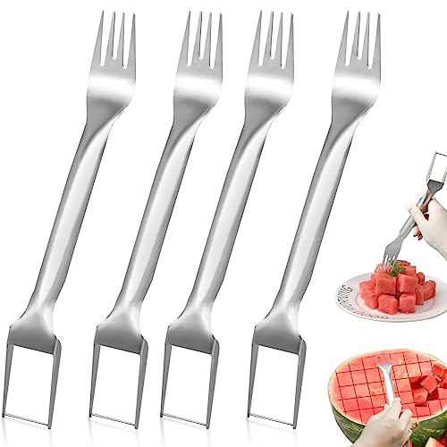 4 Pcs Watermelon Fork Slicer Cutter