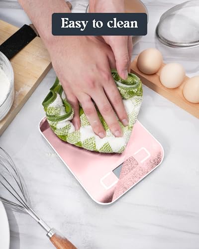 Food Scale Digital Kitchen Scale with Grams & Ounces Units (Pink)