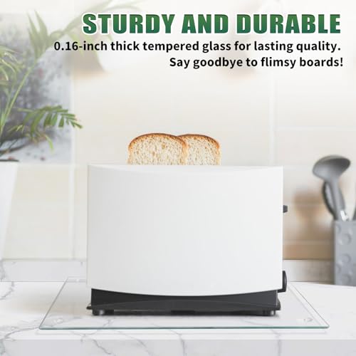 Tempered Glass Cutting Board for Kitchen Counter (12"x8" Clear)