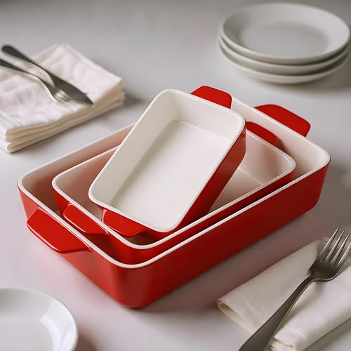Ceramic Bakeware Set (Cherry Red)