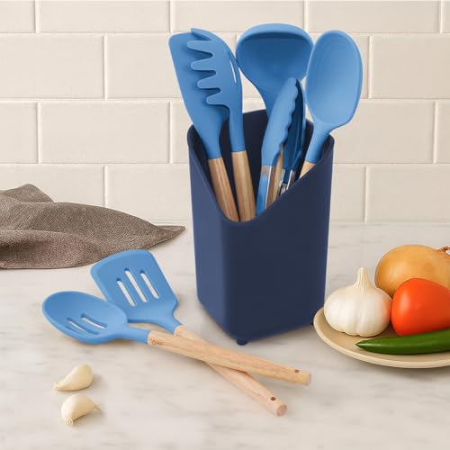 Silicone Kitchen Utensils Set (8-piece Set / Blue)