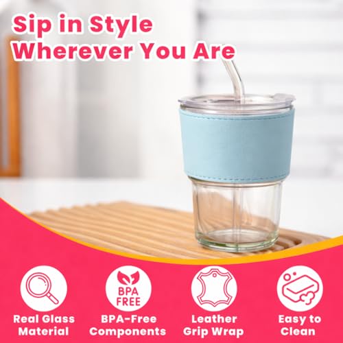 13 oz Tumbler Water Glass (1 Piece Blue)