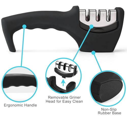Elite Kitchen Knife Sharpener with 3 Stages