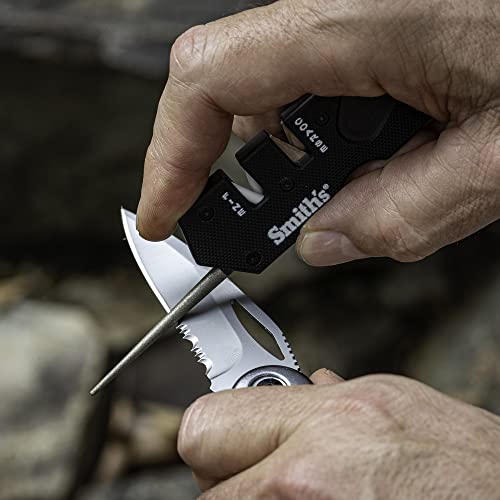 Smith’s 50982 Pocket Pal Mini Tactical Knife Sharpener (PP1-Mini Tactical (Black))