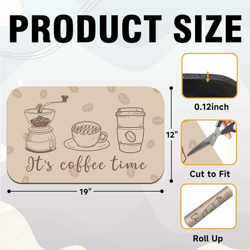 It's Coffee Time Coffee Mat 19" x 12" (It's Coffee Time / 19" x 12")