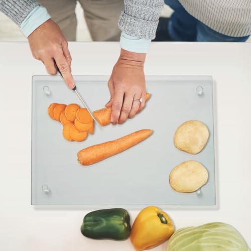 Tempered Glass Cutting Board for Kitchen (1Pcs Clear)