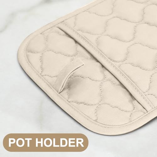 Oven Mitts Pot Holders Sets (Milkshake)