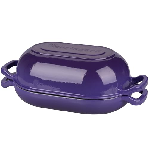 Enameled Cast Iron Sourdough Bread Oven (5 QT / Purple)