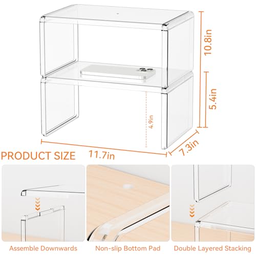 2 Pack Acrylic Cabinet Organizer