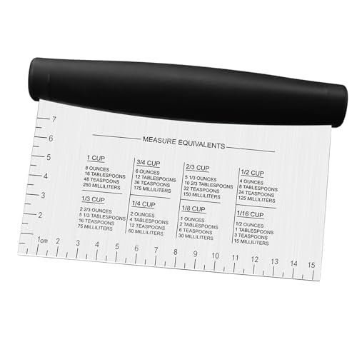 Stainless Steel Dough Bench Scraper & Chopper (Black)