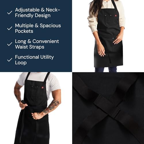 Crossback Chef Apron (Caviar)