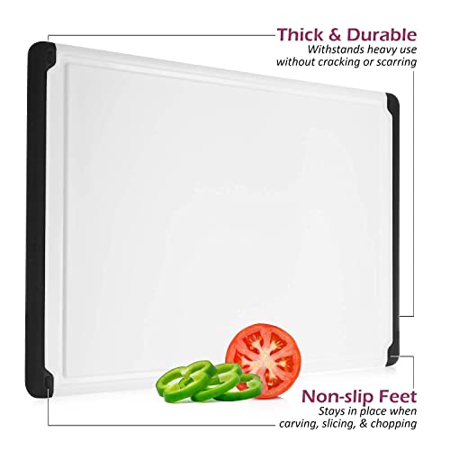 Large Plastic Cutting Board for Kitchen (Black)