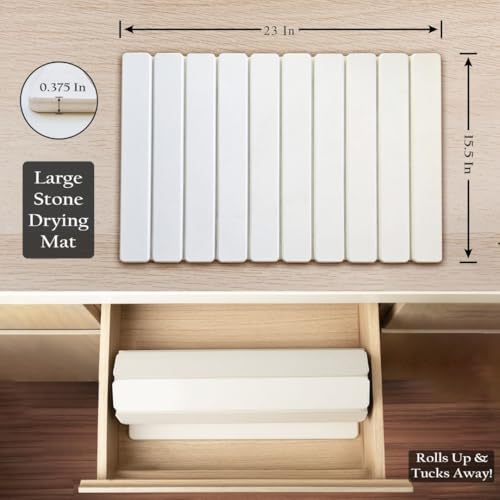 Large Stone Drying Mat for Kitchen Counter