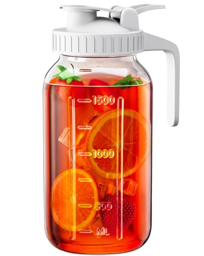 64 oz Mason Jar Pitcher (White / 64 Ounces)