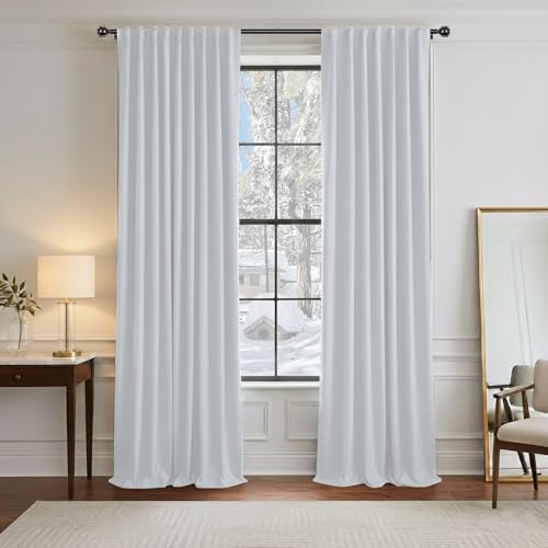 White Curtain Panels (Greyish White / 42"W x 84"L (Pack of 2))
