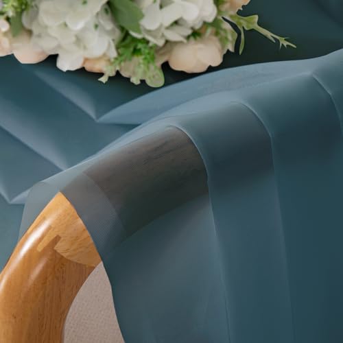 Dusty Blue Sheer Curtains 45 Inches Long 2 Panels (Dusty / 42"W x 45"L (Pack of 2))