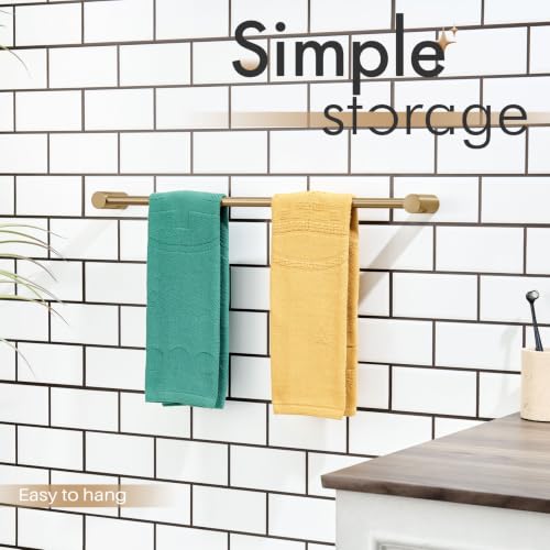 Bathroom Towel Rack Wall Mounted 24'' Bath Towel Bar Holder for Bathroom Hardware Accessories Champagne Bronze Stainless Steel (Champagne Bronze / 24-Inch)