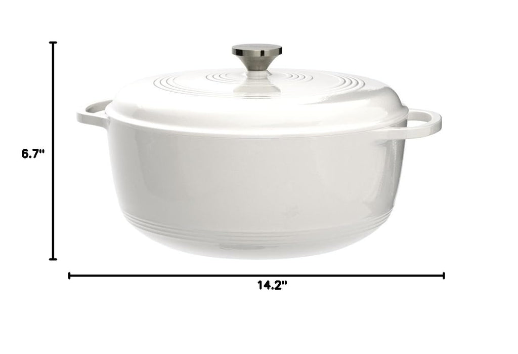 Essential Enamel Cast Iron Dutch Oven (Oyster White)