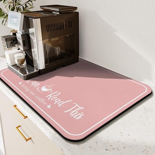 Coffee Bar Mat for Countertops 31.5inx17in (Pink / 31.5" x 17")