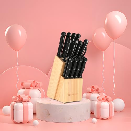 19 Piece Knife Set (Nature/Black / 19 Pieces)