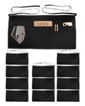 12 Pack Server Aprons with 4 Pockets (12 Pack Server Apron With 4 Pockets - Black)