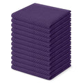 100% Cotton Waffle Weave Kitchen Dish Cloths 12 (Eggplant / 12 X 12 - 12 Pack)