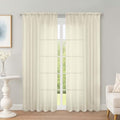Cream Sheer Curtains 72 Inch Long 2 Panels for Living Room 59" Wide (Cream / 59"W x 72"L (Pack of 2))