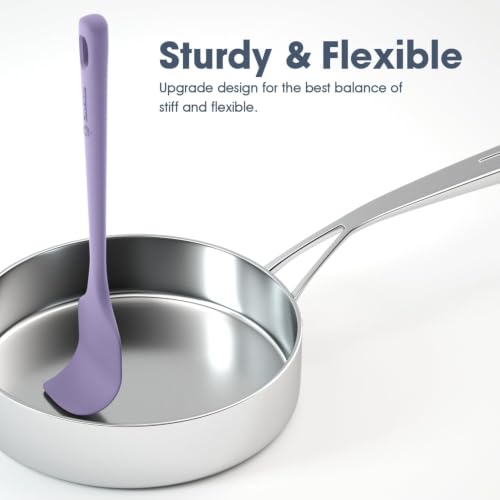 5 Pieces Silicone Spatulas Set (Light Purple / 5 pieces)