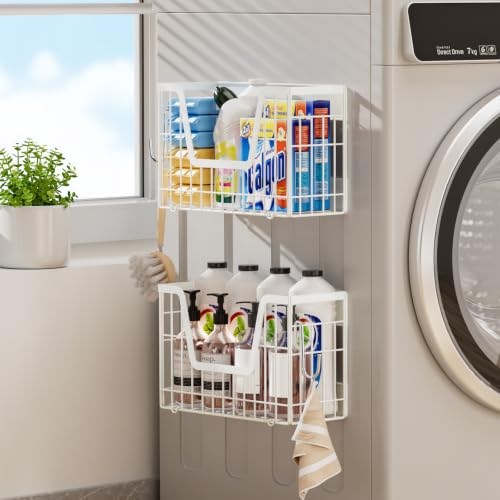 4 Pack Magnetic Shelves For Fridge (White / 4)