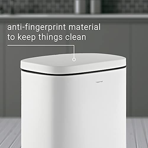 Curtis 8 Gal Step Trash Can Soft Close 25" (White)