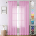Light Pink Sheer Curtains 90 Inches Long 2 Panels (Light Pink / 42"W x 90"L (Pack of 2))