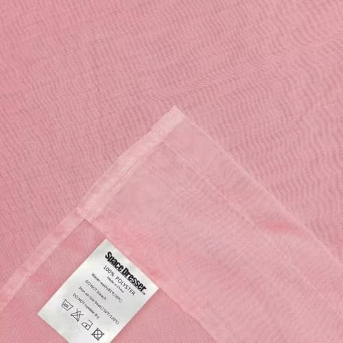 Sheer Blush Curtains 4 Panels Rod Pocket Semi (Blush / 52"W x 72"L (Pack of 4))