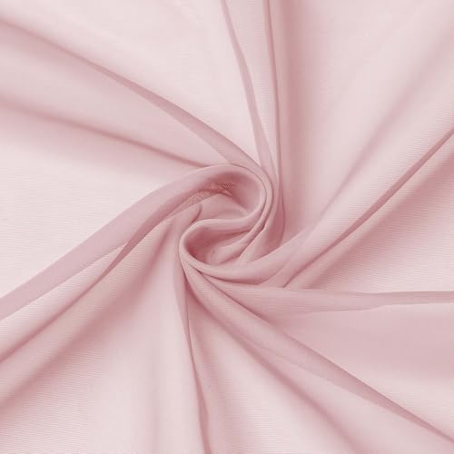 Extra Long Blush Sheer Curtains for Bedroom Living Room 108 Inches Long 2 Panels Set (Blush / 59"W x 108"L (Pack of 2))