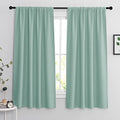 Blackout Curtains for Bedroom Living Room Nursery 63 inches Long (Aqua / 42"W x 63"L (Pack of 2))