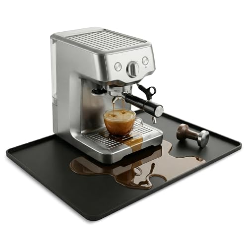 Silicone Coffee Mat for Countertop (Black / 24" x 16")