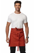 Waist Apron for Men Server Bistro Half 4251BY (1 Pack / Rust Red)