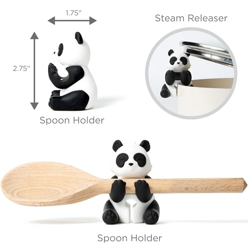 Itera Panda Silicone Cat Spoon Rest Kitchen Gadget Utensil Holder (Panda)