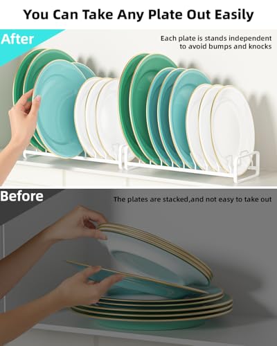 Plate Organizer for Cabinet (White)