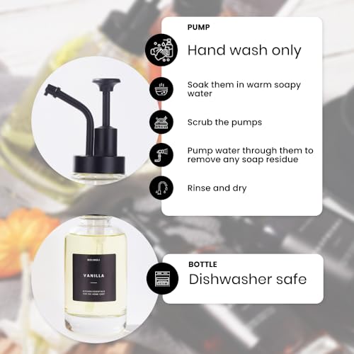 Coffee Syrup Dispenser Set of 4 (Black / 500ml, Set of 4)