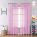 Light Pink Sheer Curtains 84 Inches Long 2 Panels Set (Light Pink / 42"W x 84"L (Pack of 2))