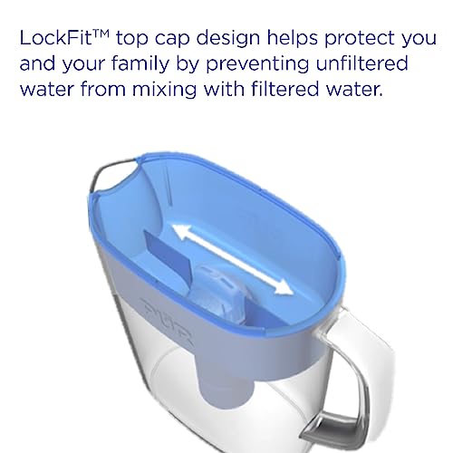Plus 7 Cup Water Filter Pitcher with 1 Genuine PUR Filter (white)