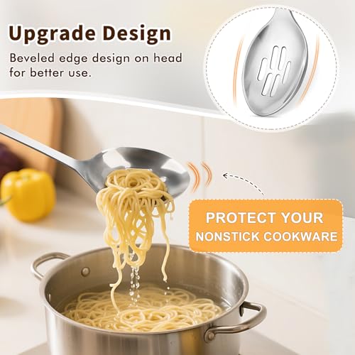 Stainless Steel Cooking Spoon (D. 1PC -Slotted Spoon)