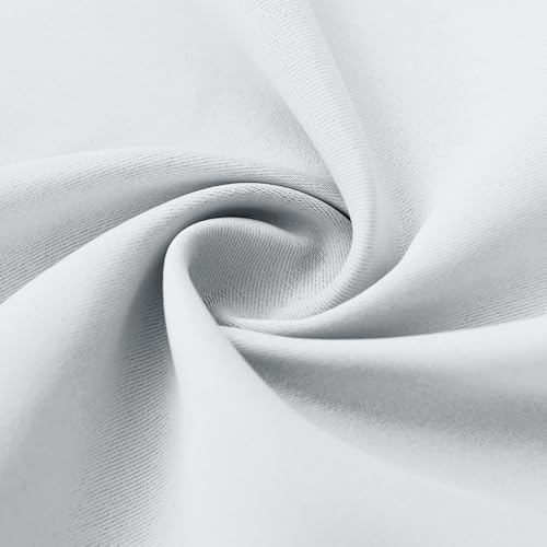 White 100% Blackout Curtains for Bedroom Living Room (100% Blackout - White / 34"W x 80"L (Pack of 2))