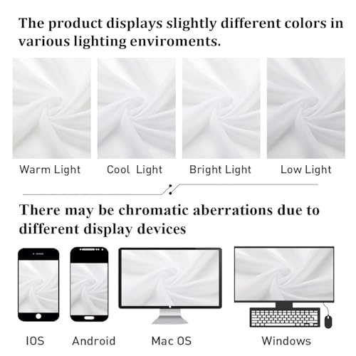 Sheer White Curtains 96 Inches Long 2 Panels Set (White / 59"W x 96"L (Pack of 2))