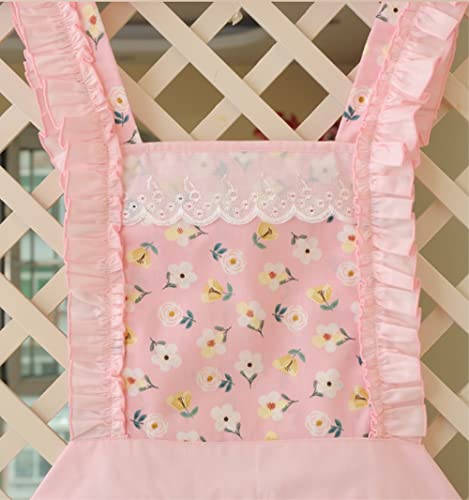 Womens Cooking Baking Apron (Salmon Trim)